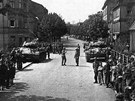 Americká armáda v kvtnu 1945 U Koníka v Karlových Varech.