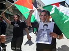 Pochod palestinských aktivist proti izraelské okupaci. 