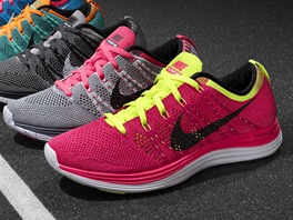 Jarní kolekci beckých bot Nike Flyknit Lunar 1+ charakterují výrazné barevné...