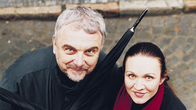 Herec a moderátor Vladimír Čech s manželkou 