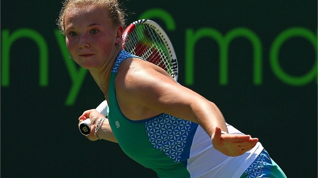 PREMIRA. Kateina Siniakov si v Miami poprv zahrla v hlavn souti WTA.