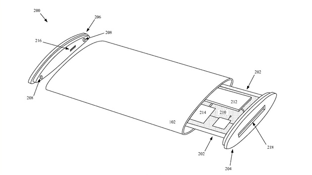 Patent Apple na pstroj s displejem kolem dokola