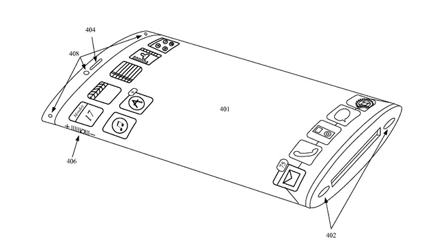 Patent Apple na pstroj s displejem kolem dokola