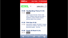 Nová verze TV programu iDNES.cz pro dotykové smartphony