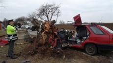 Tragická nehoda u Ratají nedaleko Krom��í�e.