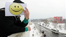 Velitel stínové m�stské policie v �eské Líp� zatím skrývá svou tvá�.