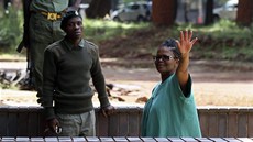 Beatrice Mtetwaová po proputní z vzení (20. bezna 2013)