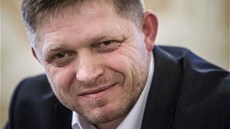 Robert Fico pi rozhovoru pro slovenský deník SME.