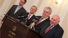 Prezident Milo Zeman na tiskové konferenci oznámil jména kandidát na nové