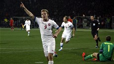 HRDINA OKAMIKU. Matj Vydra slaví gól proti Arménii. 