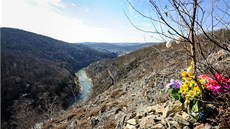 Panorama - pohled z Hadí skály s dominantou vrcholu Medník