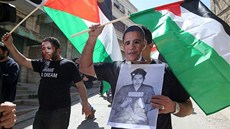 Pochod palestinských aktivist proti izraelské okupaci. 