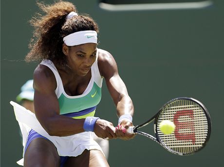SOUSTEDNÍ. Serena Williamsová ve finále turnaje v Miami.