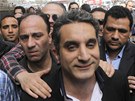 Egyptský komik Basím Júsif byl po výsleích proputn na kauci (31. bezna 2013)