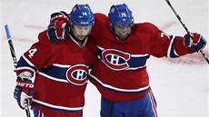 TAK SE RADUJE PLEKANEC. P.K. Subban (vpravo) z Montrealu se raduje z gólu do