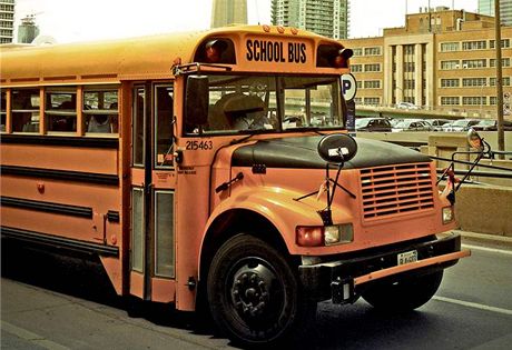 Americký kolní autobus. Ilustraní foto
