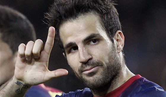 HVZDA ZÁPASU. Barcelonský Cesc Fabregas nastílel do sít Mallorky ti góly.