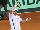 Kazaský tenista Jurij ukin pomohl sníit stav tvrtfinále Davis Cupu na 1:2,