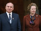 Britská premiérka Margaret Thatcherová se sovtským prezidentem Michailem...