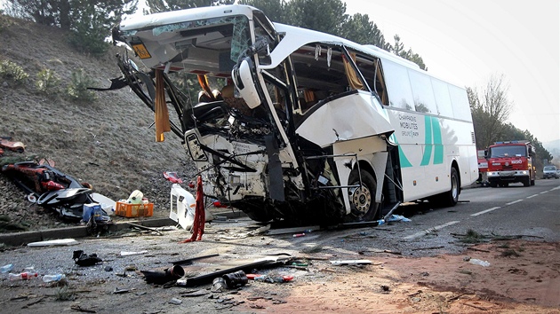 Nehoda autobusu u Rokycan.