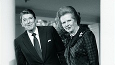 Britská premiérka Margaret Thatcherová s americkým prezidentem Ronaldem...
