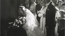 Svatba Grünbergových v roce 1951.
