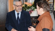 Ilja Racek a mluv�í Divadla J. K. Tyla Eva Ichová. 