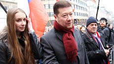 Na demonstraci Holeovské výzvy na Václavském námstí dorazil i senátor Tomio