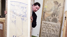 Z píprav na výstavu Ivan Lendl: Alfons Mucha v Obecním dom