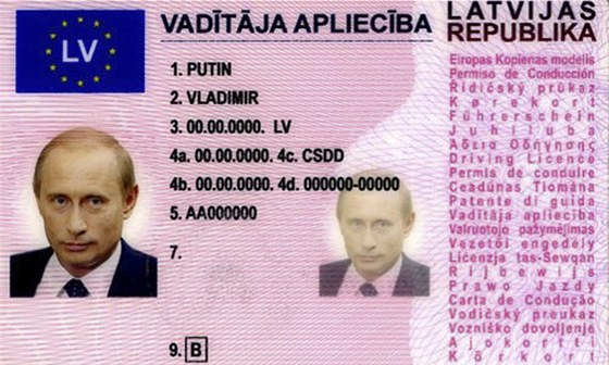 Faleným idiským prkazem vystaveným na jméno ruského prezidenta se snail