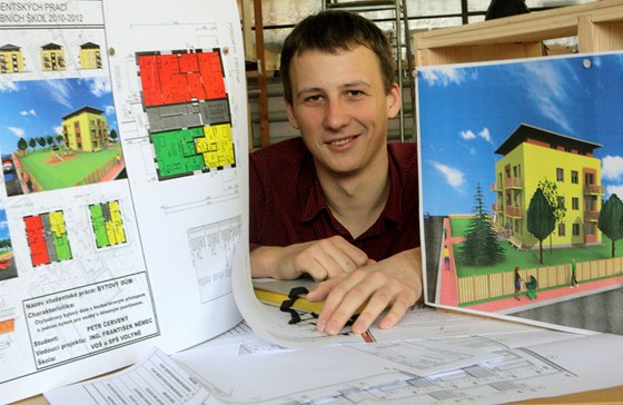 Petr ervený vyhrál s návrhem typatrového bytového domu. Architekturu by