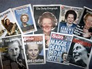 Zpráva o smrti Margaret Thatcherové na titulních stranách britských list (9....