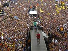 Pedvolební mítink opoziního lídra Henrique Caprilese (7. dubna 2013)