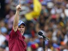 Pedvolební mítink opoziního lídra Henrique Caprilese (11. dubna 2013)