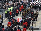 Pohební prvod Margaret Thatcherové v Londýn (17. dubna 2013)