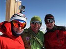 Ondej Moravec, Branislav Adamec a Michael Málek na vrcholu 3 312 metr vysoké...