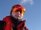 Ondej Moravec pi skialpinismu v pohoí Silvretta na hranicích Rakouska a
