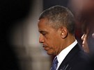 Americký prezident Barack Obama na smutení bohoslub za obti útok na