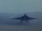 Severokorejské letouny MiG-29 na zábru z propagandistického videa