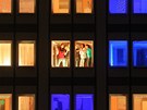 Pi Light Show oivila 110 oken koleje K3 v areálu eskobudjovického kampusu