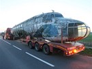 Pevoz trupu prototypu dopravního letounu Iljuin Il-14FG do olomouckého...