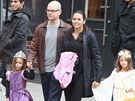 Matt Damon s manelkou a dcerami