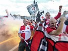 HRR NA N! Píznivci fotbalové Slavie míí na derby se Spartou.