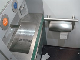 Toaleta v souprav Railjet.
