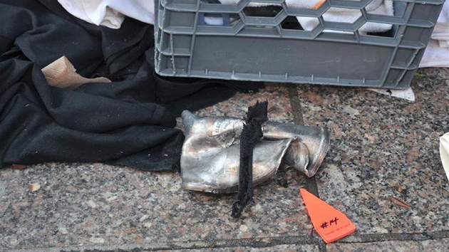 Sousti vbunho mechanismu, kter policie nala na mst exploz v Bostonu (17. dubna 2013)