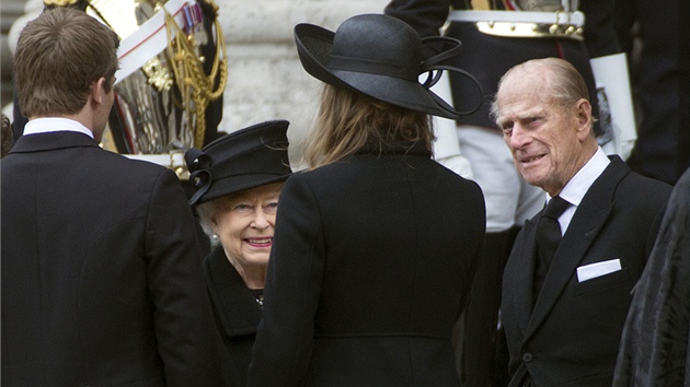 Posledn rozlouen s bvalou britskou premirkou Margaret Thatcherovou. (17. dubna 2013)
