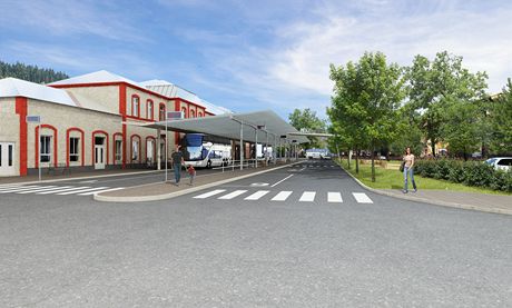 Vizualizace nchodskho autobusovho ndra