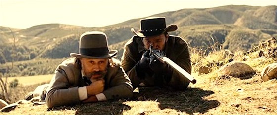 Christoph Waltz a Jamie Foxx ve filmu Nespoutaný Django