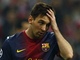 CO SE TO DJE. Lionel Messi z Barcelony po vprasku od Bayernu Mnichov. 
