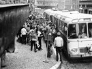 Autobusy M 11 dominovaly v roce 1975 autobusovému provozu bhem eskoslovenské